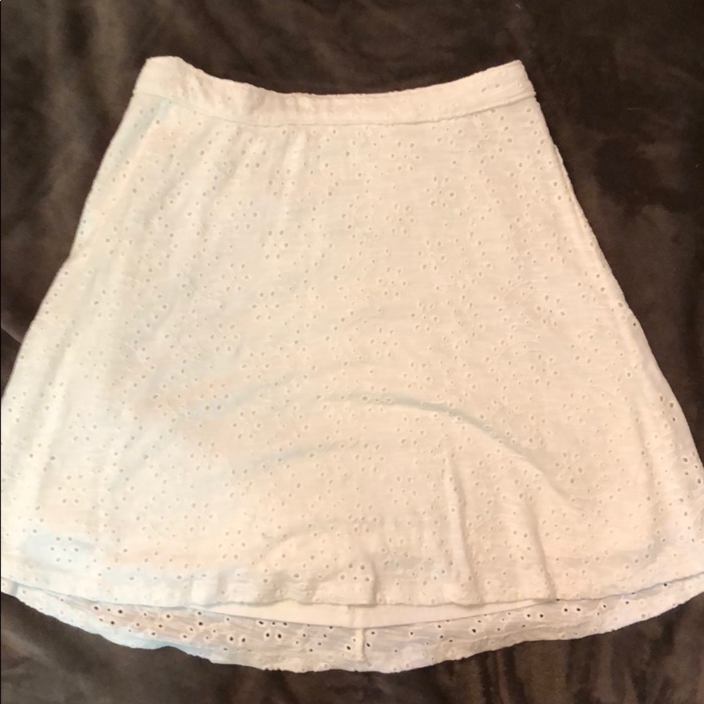Hollister white lace skirt